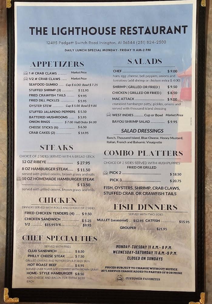 Lighthouse Restaurant 1/2 # Crab Claws